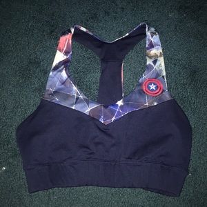 Captain America Sports Bra Size S